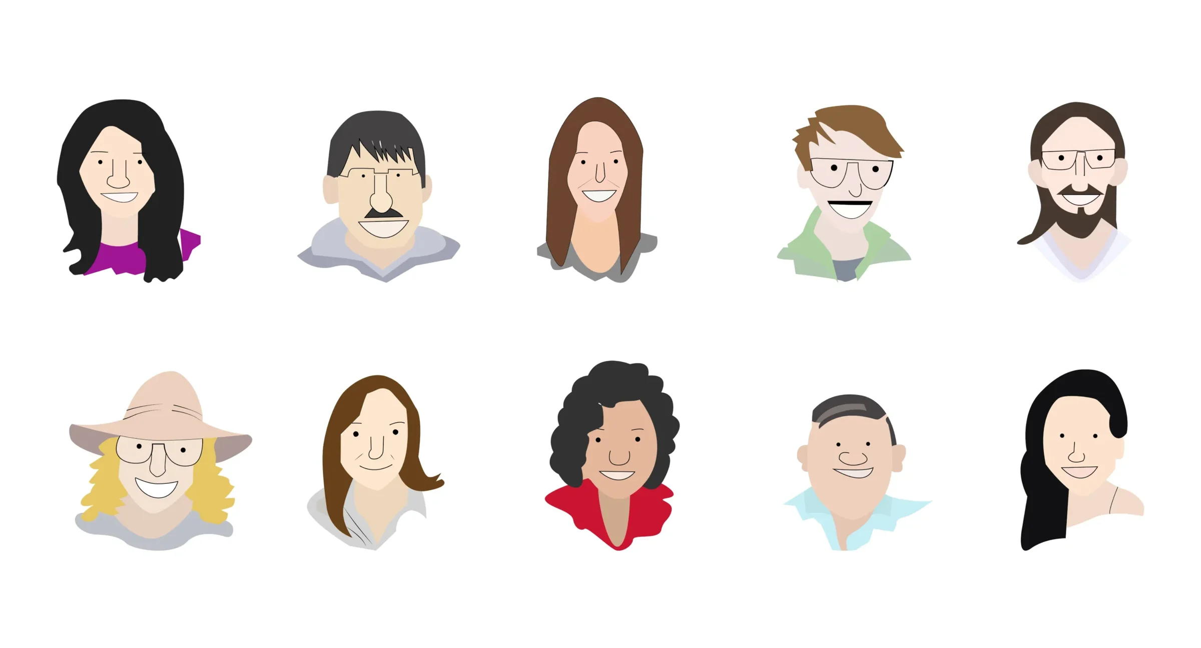 Face illustrations